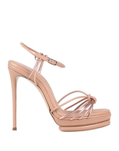 Casadei Woman Sandals Blush Size 5 Leather In Pink