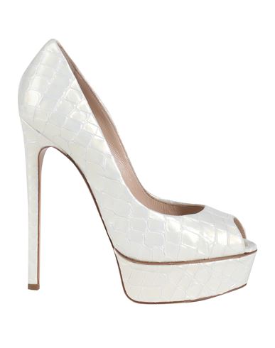 Casadei Woman Pumps Cream Size 7 Leather In White