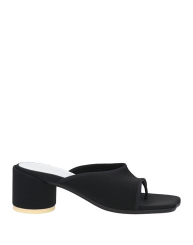 Mm6 Maison Margiela Woman Thong Sandal Black Size 11 Textile Fibers