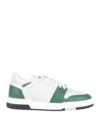 Grey Daniele Alessandrini Man Sneakers Emerald Green Size 11 Leather