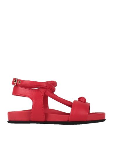 Shop Emporio Armani Toddler Girl Sandals Red Size 9c Ovine Leather