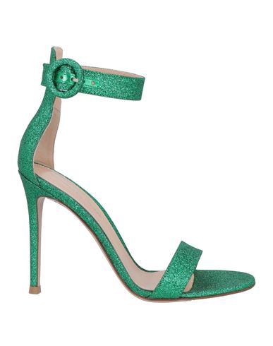 Gianvito Rossi Woman Sandals Green Size 8 Leather