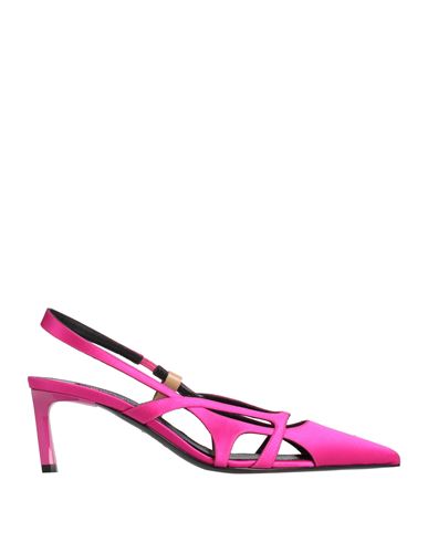 Shop Sergio Rossi Woman Pumps Fuchsia Size 7.5 Synthetic Fibers In Pink