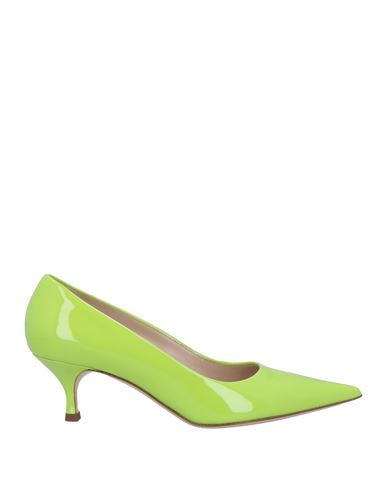 Casadei Woman Pumps Acid Green Size 10 Leather