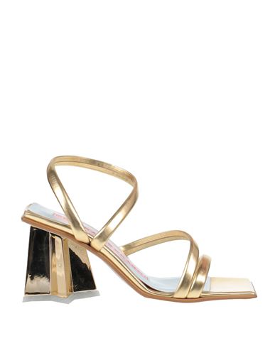 Chiara Ferragni Woman Sandals Gold Size 6 Textile Fibers