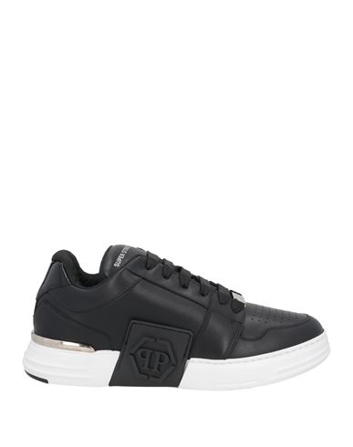 Philipp Plein Man Sneakers Black Size 12 Leather