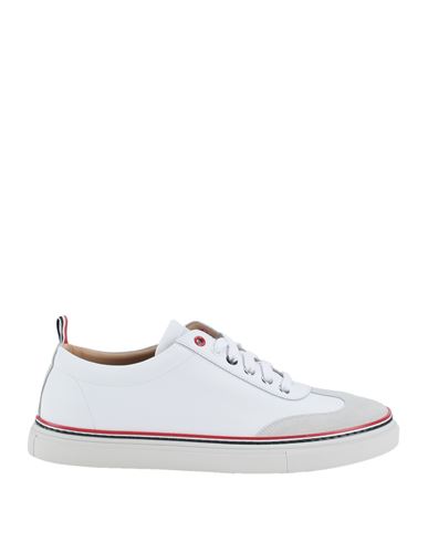Shop Thom Browne Man Sneakers White Size 8.5 Leather