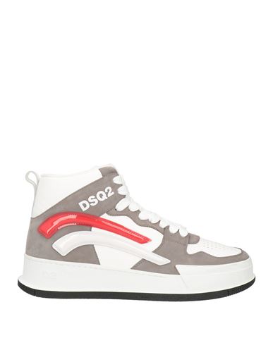 Dsquared2 Man Sneakers Lead Size 12 Leather In Grey