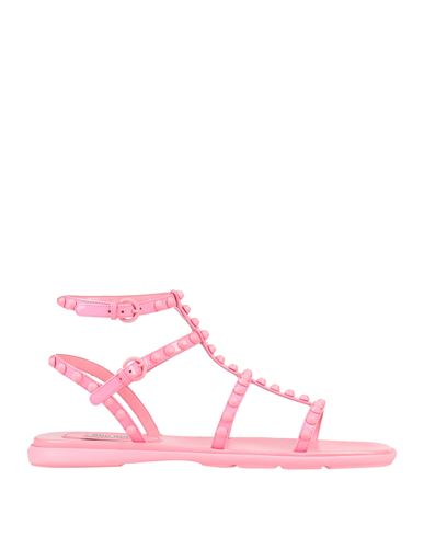 Miu Miu Woman Sandals Pink Size 9.5 Textile Fibers