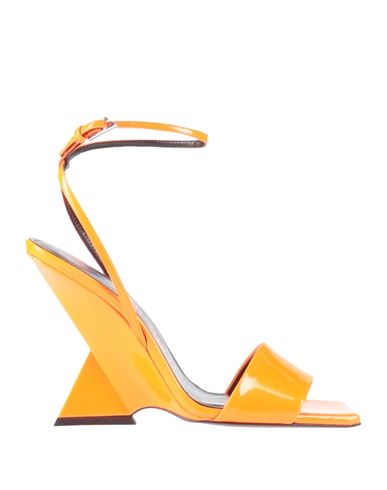 Attico The  Woman Sandals Orange Size 10 Textile Fibers