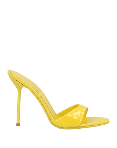 Paris Texas Woman Sandals Yellow Size 8 Leather In Gray