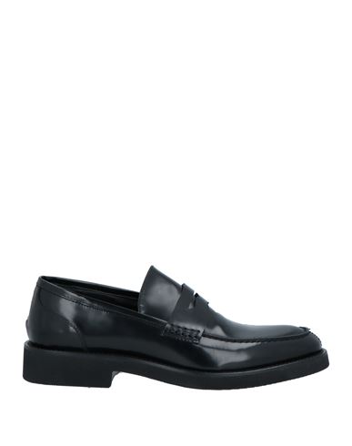 F.lli Cesetti F. Lli Cesetti Man Loafers Black Size 9 Leather In Navy Blue