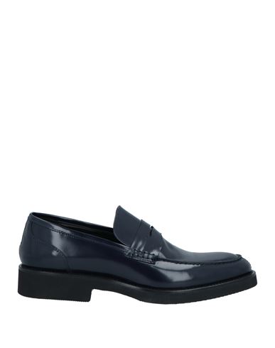 F.lli Cesetti F. Lli Cesetti Man Loafers Black Size 9 Leather In Navy Blue