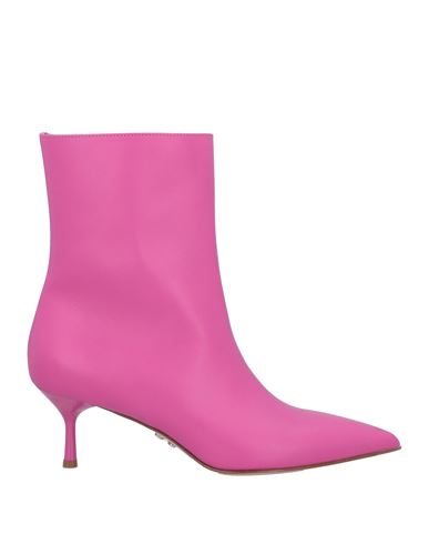 Sergio Levantesi Woman Ankle Boots Fuchsia Size 11 Leather In Pink