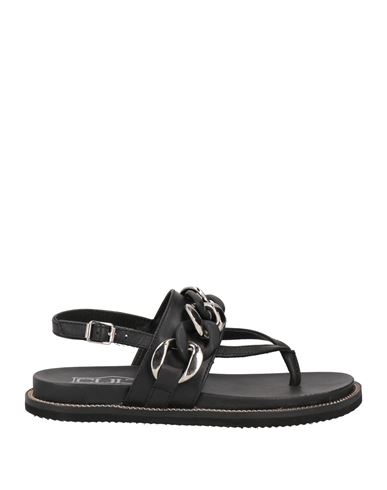 Cult Woman Thong Sandal Black Size 11 Leather