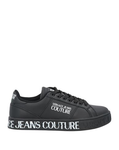Versace Jeans Couture Court 88 Logo Leather Sneaker In Black