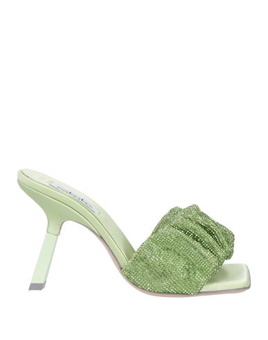 Shop Sebastian Milano Woman Sandals Light Green Size 7.5 Textile Fibers