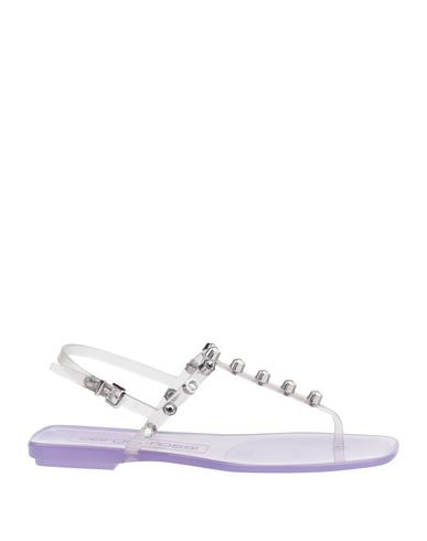 Sergio Rossi Woman Thong Sandal Transparent Size 8 Rubber