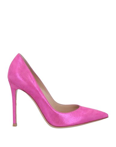 Shop Gianvito Rossi Woman Pumps Fuchsia Size 6 Leather In Pink