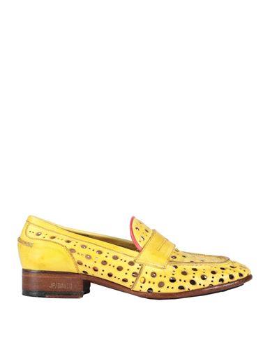 Jp/david Woman Loafers Yellow Size 9 Leather