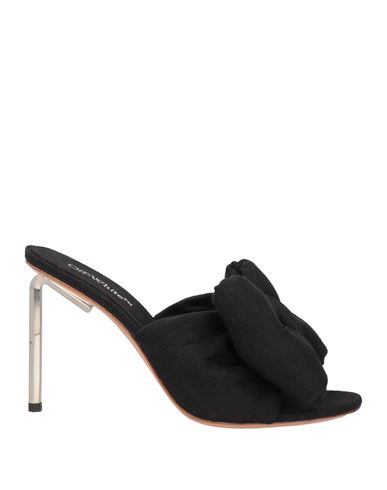Shop Off-white Woman Sandals Black Size 8 Textile Fibers