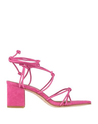 Shop Alohas Woman Sandals Fuchsia Size 6 Leather In Pink