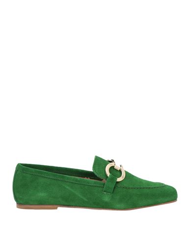Lea-gu Woman Loafers Green Size 11 Leather