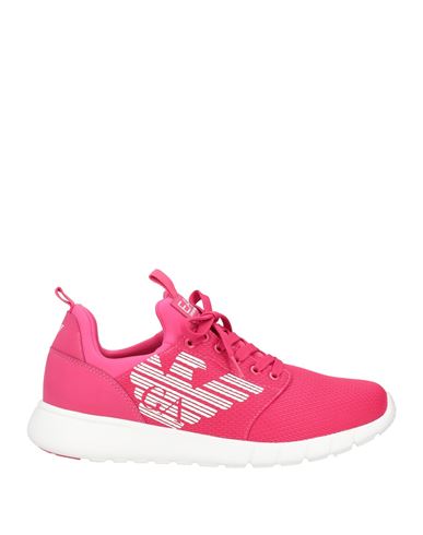 Ea7 Woman Sneakers Fuchsia Size 7.5 Textile Fibers In Pink