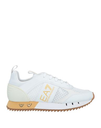 Ea7 Man Sneakers White Size 4.5 Polyester, Elastane, Polyurethane Coated