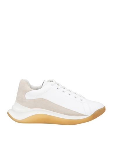 Sportmax Woman Sneakers White Size 10 Leather