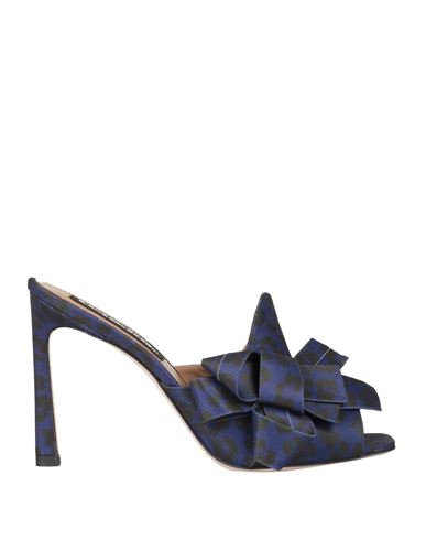 Giancarlo Paoli Woman Sandals Navy Blue Size 8 Textile Fibers