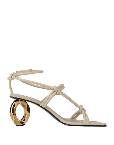 Jw Anderson Woman Sandals Beige Size 8 Leather