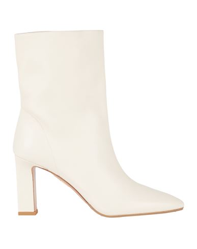 Shop Aquazzura Woman Ankle Boots Cream Size 10.5 Leather In White