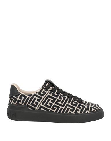 Balmain Black Low Top Sneakers In Black