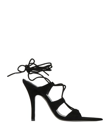 Attico The  Woman Sandals Black Size 8.5 Leather