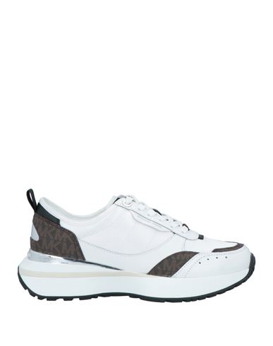 Michael Michael Kors Woman Sneakers White Size 7.5 Leather, Textile Fibers, Pvc - Polyvinyl Chloride