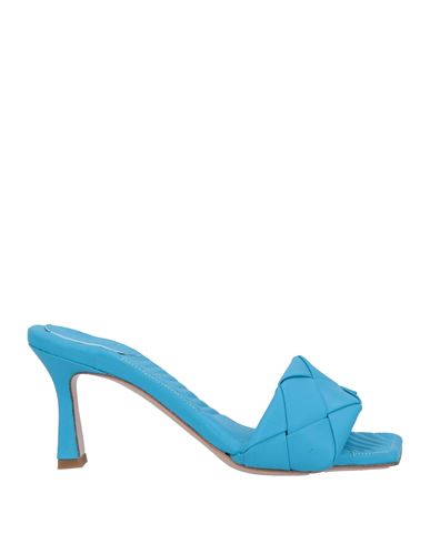 Shop G.p. Per Noy Bologna G. P. Per Noy Bologna Woman Sandals Azure Size 8 Leather In Blue