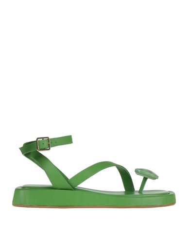 Gia Rhw Toe Strap Sandals In Green
