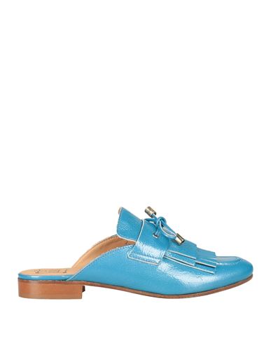 Antica Cuoieria Woman Mules & Clogs Turquoise Size 7 Leather In Blue