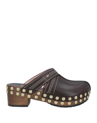 Bally Woman Mules & Clogs Dark Brown Size 5.5 Calfskin In Brown