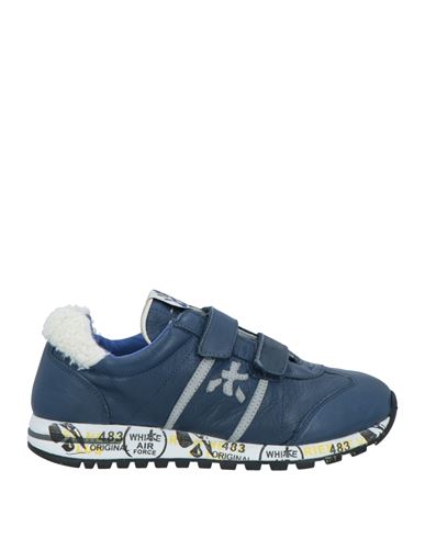 Shop Premiata Toddler Boy Sneakers Navy Blue Size 9.5c Leather