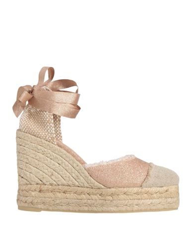 Shop Castaã±er Castañer Woman Espadrilles Light Pink Size 6 Textile Fibers