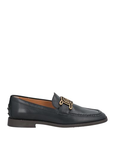 TOD'S TOD'S WOMAN LOAFERS BLACK SIZE 8 CALFSKIN 