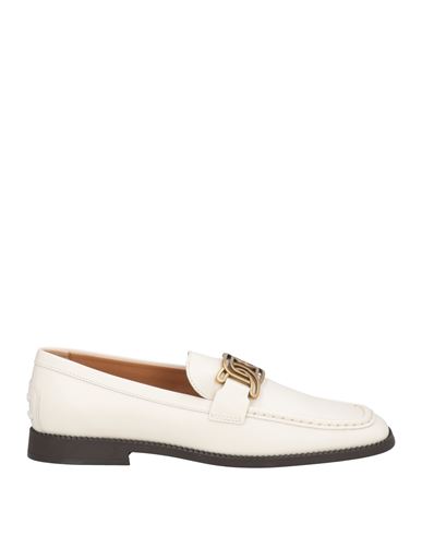 Tod's Woman Loafers White Size 8 Calfskin