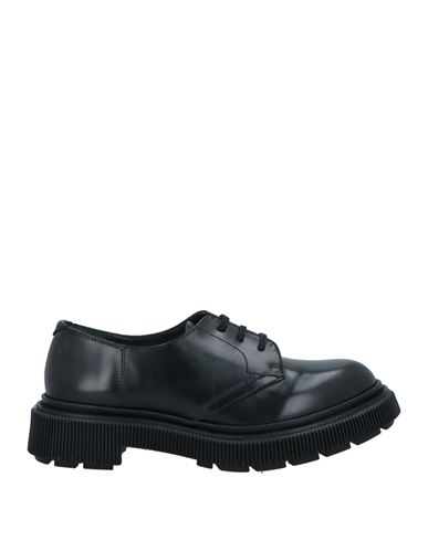 Adieu Round-toe Lace-up Fastening Loafers In Black