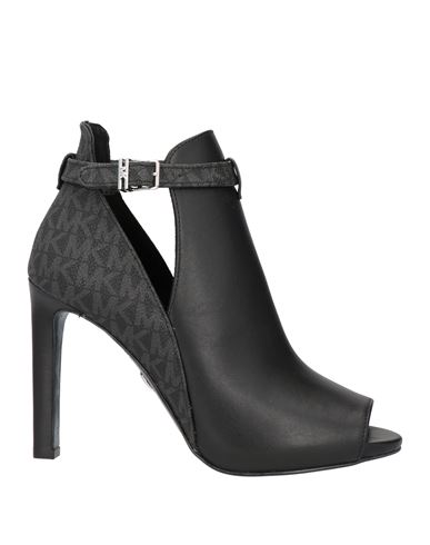 Michael Michael Kors Woman Ankle Boots Black Size 5.5 Cow Leather, Rubber