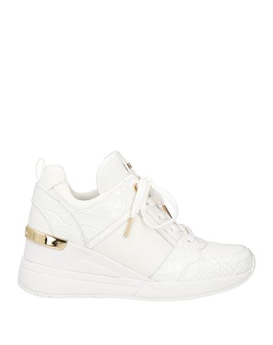 Michael Michael Kors Woman Sneakers White Size 7.5 Leather, Textile Fibers