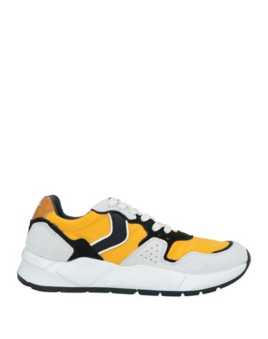 Voile Blanche Man Sneakers Yellow Size 9 Leather, Textile Fibers