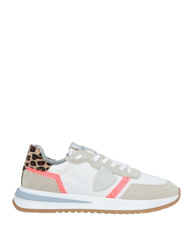 Philippe Model Woman Sneakers White Size 11 Leather, Textile Fibers In White