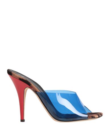 Giuseppe Zanotti Woman Sandals Blue Size 8 Pvc - Polyvinyl Chloride, Textile Fibers